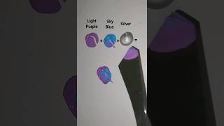 Light Purple Sky Blue and Silver color mixing recipe  Color Mixing  paintmixing shorts asmr [upl. by Patterson]