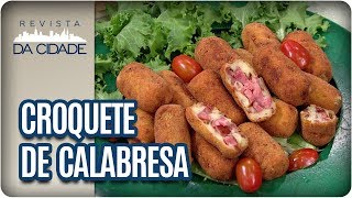 Receita de Croquete de Calabresa  Revista da Cidade 17082017 [upl. by Ardnosac]