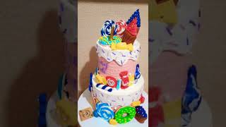 Candyland Theme Cake🍭🍭🍭 customizedcakes bakeology fypシ゚viral fyp candyland candylandcake [upl. by Tebasile289]