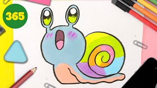 Come disegnare un lumaca kawaii e carino – Tutorial passo dopo passo [upl. by Soren]