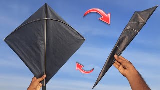 New Foldable paper kite  How to make Foldable kite  Easy paper kite  flying homemade kite [upl. by Eenert]