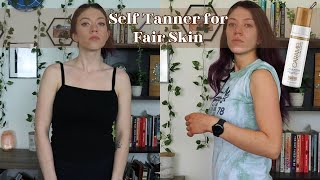 Self Tanner for Fair Skin  Mine Tan Caramel Self Tanning Foam Review [upl. by Ingra]