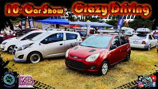 10mo CAR SHOW CRAZY DRIVING llegando al evento [upl. by Derayne]