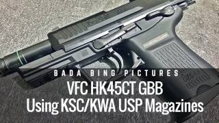 VFC HK45CT GBB KSCKWA USP Magazine Compatibility [upl. by Anelrahs]