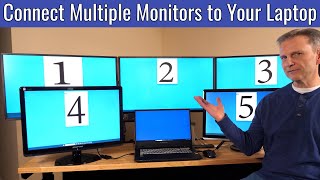 Add 5 or More External Monitors for Laptop Using Docking StationUSB Go Beyond Dual Monitor Setup [upl. by Derward]