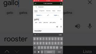 Escribe gallo en el traductor de Google [upl. by Naz]