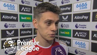 Leandro Trossard discusses Arsenals response v Wolves  Premier League  NBC Sports [upl. by Nicolea]