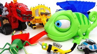 An Angry Chameleon Eats Everything Go Dinotrux Lets Stop Him  ToyMart TV [upl. by Questa]