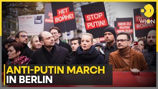 AntiPutin March Russian Exiled Opposition Stages Protest  World News  WION [upl. by Ailenroc469]