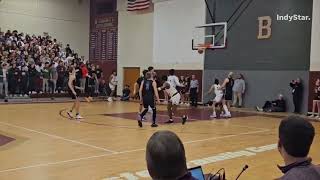 Indiana high school basketball highlights Brebeuf Jesuit beats Guerin Catholic [upl. by Asyla]