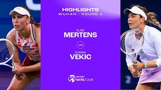 Elise Mertens vs Donna Vekic  2024 Wuhan Round 1  WTA Match Highlights [upl. by Akinom805]