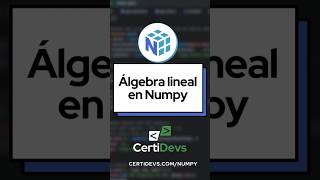 Numpy álgebra lineal [upl. by Lehcor799]