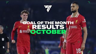 Octobers Goal of the Month Result  Salah Kapocs Gakpo Liverpool FC [upl. by Painter]