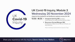 Covid 19 Inquiry  Module 3 Hearing  20 November 2024 AM [upl. by Ecniuq]