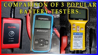 Autel MAxiBAS BT506 Compared with two other Popular Battery Testers [upl. by Stralka]