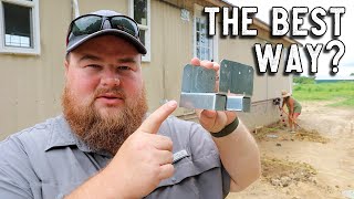 The RIGHT way to do DECK POSTS  12 x 10 Mobile Home Deck Build  Pt 2 [upl. by Ynnus]