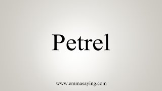 How To Say Petrel [upl. by Alicul]