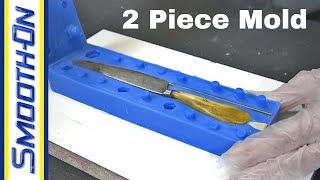 How To Make a 2 Piece Silicone Mold of a Knife  Mold Making Tutorial [upl. by Alliuqat309]