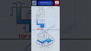 HOW TO DRAW Orthographic Projection  Engineering Drawings  Short [upl. by Yrebmik]