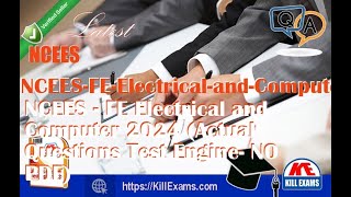 Latest Actual NCEES FE Electrical and Computer Exam Question Pool [upl. by La Verne948]