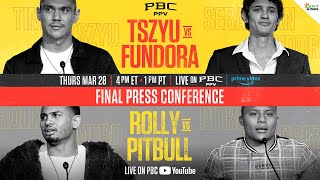 Final Press Conference  TszyuFundora amp RollyPitbull [upl. by Norvil608]