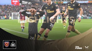 West Ham United 1 Newcastle United 1  Premier League Highlights [upl. by Nnahteb]