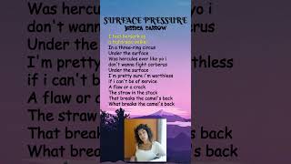 Jessica Darrow  Surface Pressure Lyrics shorts [upl. by Vassell]