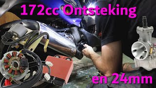 172cc Ontsteking vervangen en 24mm afstellen [upl. by Lucho]