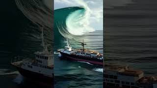 What Happens When a Ship Sails Into a Towering Wave ship tidalwave tornedo [upl. by Gould]