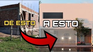 CASA de dos PISOS con RECAMARA abajo  9x20 BITACORA de OBRA [upl. by Korney]