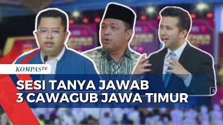 FULL 3 Cawagub Jatim Adu Solusi soal Pesantren Kendala Bansos dan Pemerataan Ekonomi [upl. by Mahala]