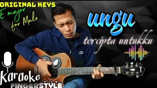 KARAOKE ungu tercipta untukku nada asli rival fingerplay cover [upl. by Yemac]