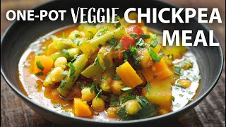 One Pot CHICKPEA VEGETABLE Recipe  Easy Vegetarian and Vegan Meals  Chickpea Recipes [upl. by Tessie]