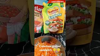 Coleslaw grilled sandwich recipe 😋😋sandwichrecipe sandwichontawa dailyshorts shortsfeed share❤️ [upl. by Klute]