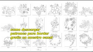 Como Descagar Patrones para Bordar en el Canal [upl. by Mcclain]