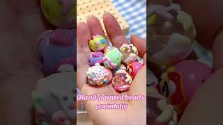 🎨HandPainted Beads🎨Which one catches your eye Let me know💖 beads diy foryou giftideas [upl. by Treborsemaj]