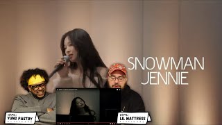 JENNIE  눈 Snow  Snowman Cover Reaction [upl. by Anivlac]