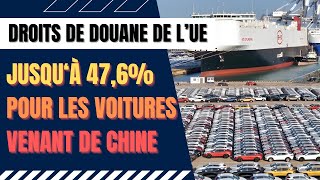 Lue va imposer des droits de douane jusquà 476 sur les importations de VE chinois [upl. by Peonir892]