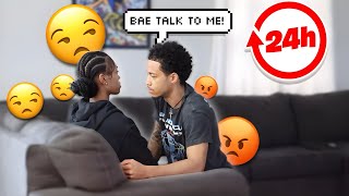 IGNORING MY BOYFRIEND FOR 24 HOURS PRANK💔 HE CRIED🥹 [upl. by Wagshul]