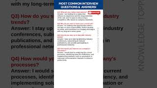 4 Most Important and Common Job Interview Questions and Answers [upl. by Enitsirhk]