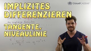 Implizites Differenzieren Tangente Niveaulinie  Beispiel [upl. by Ahsyat]