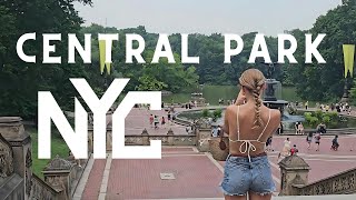 Central Park New York City Walking Tour in Summer  4K UHD Experience [upl. by Colis]