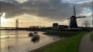 Hoog water rondom Kampen op Tweede Kerstdag [upl. by Claudell]