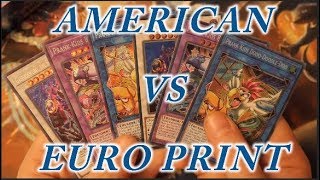 YUGIOH American Print VS Euro Print [upl. by Enitsirk]