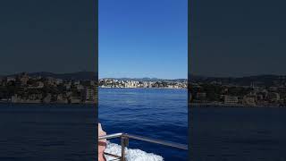 Genova dal mare 🌊 🌊 🌊 videoshort mare beach travel camogli navette genovamorethanthis [upl. by Felix]