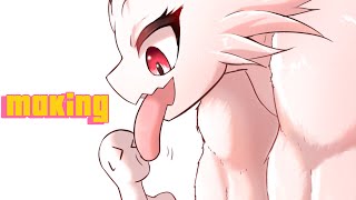 A big rabbit licks face Art Making [upl. by Aicemed489]