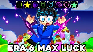 Max Luck with NEW Galactic and Gravitational Gloves on Roblox Sols RNG [upl. by Chandless]