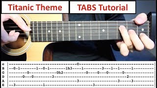 Titanic My Heart Will Go On  Fingerstyle Guitar Lesson with TABS on Screen [upl. by Llehcim]