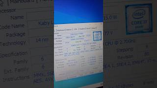 i7 7500U no CPUZ informatica [upl. by Orelie]