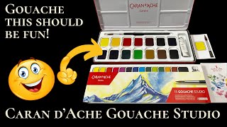 Caran DAche Gouache Studio Palette Whats My First Impression [upl. by Maice970]